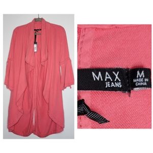 Spiced Coral/Red Bell Sleeve Jacket Size M